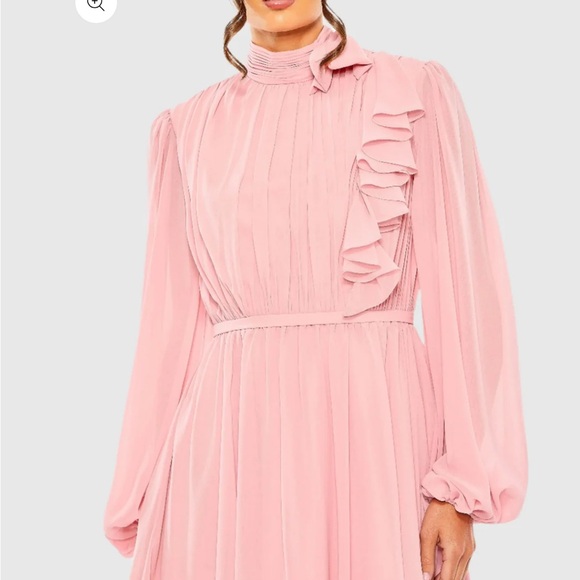 Mac Duggal Pink Ruffle Dress - Picture 2 of 8